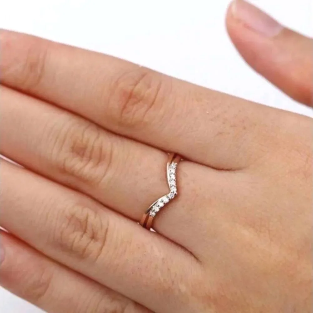 925 Rose gold 925 sterling silver minimalist ring